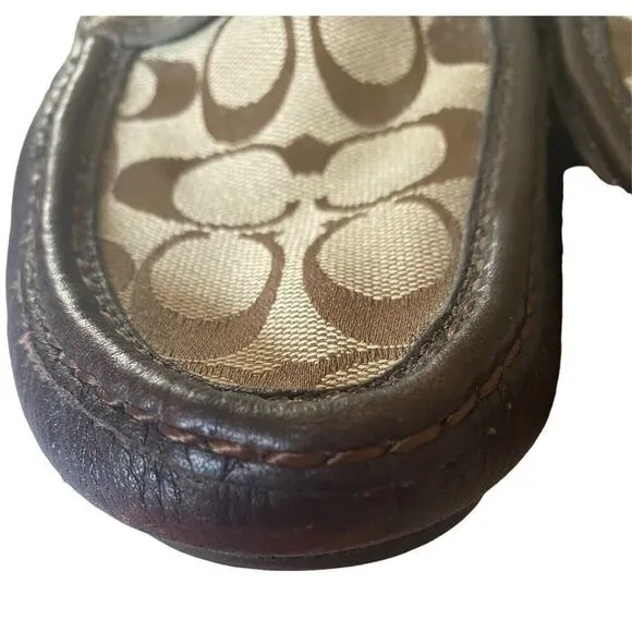 Coach men’s Neal brown leather driving loafers size 10.5.