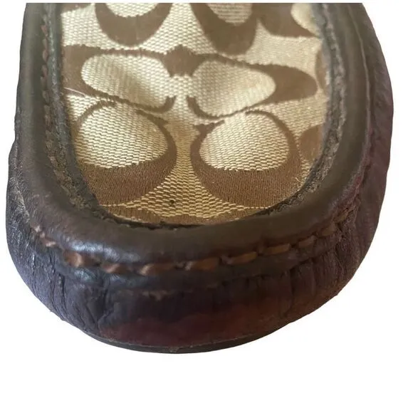 Coach men’s Neal brown leather driving loafers size 10.5.