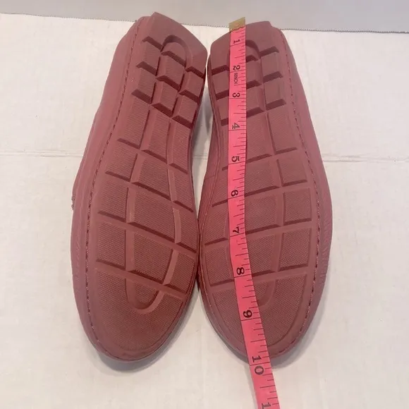 Coach Pink Pebble Leather Loafers Size 6