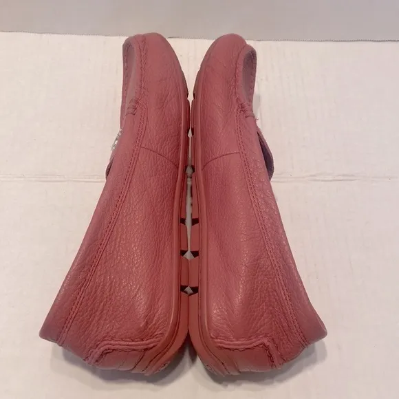 Coach Pink Pebble Leather Loafers Size 6