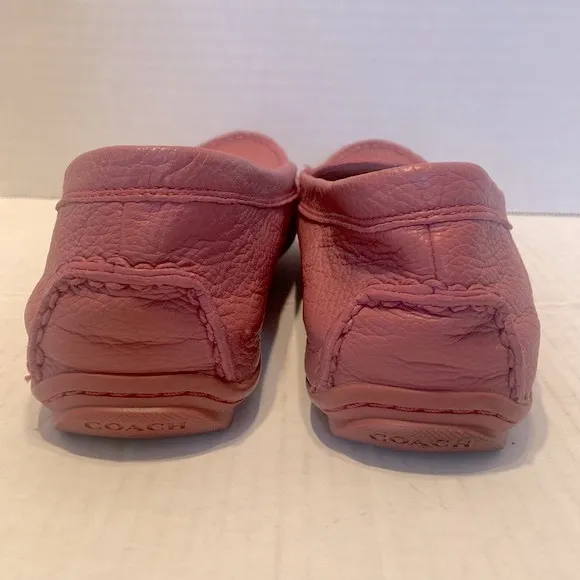 Coach Pink Pebble Leather Loafers Size 6