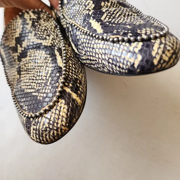 Coach | Snakeskin Leather Loafers, size 8.5