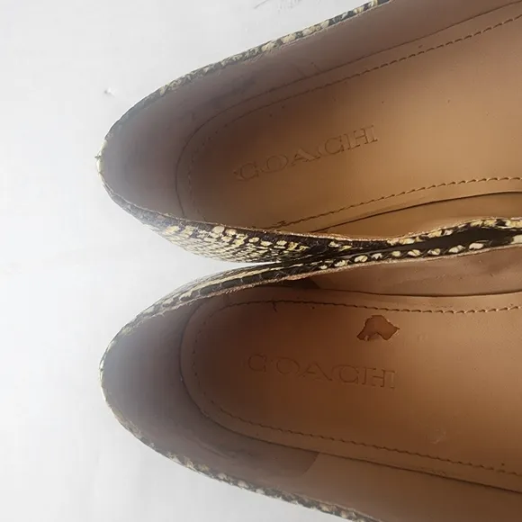 Coach | Snakeskin Leather Loafers, size 8.5