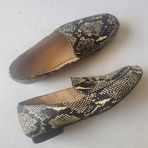 Coach | Snakeskin Leather Loafers, size 8.5