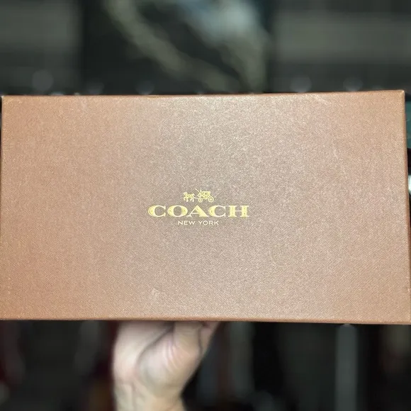 Coach Tan and Brown Flats with Signature Pattern