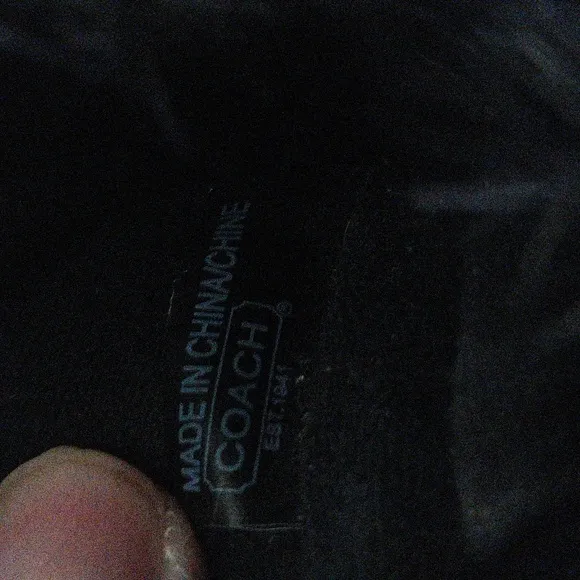 Coach Theona Black Rabbit Fur Lined Puffer Canvas Knee High Zipper Boots Size 6B