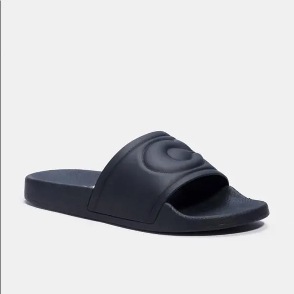COACH ULLA SLIDES rubber new in box Size 8 unisex black street wear beach wear