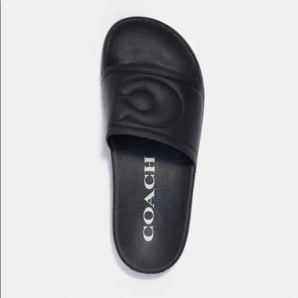 COACH ULLA SLIDES rubber new in box Size 8 unisex black street wear beach wear
