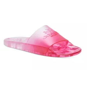 COACH Ulyssa Slides Slip Ons Beach Pool Sandals Embossed Logo Rubber