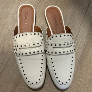 Coach White Studded Faye Women's Loafers