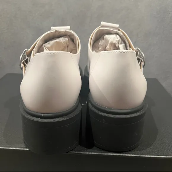Coach Women’s Mary Jane Liv Leather Loafer White Size 6.5 US