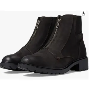 Cobb Hill Women's Nubuck Leather Center Zip Ankle Waterproof Boots Size 6