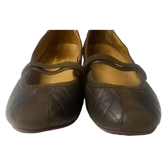 COLE HAAN Air Mary Jane Flats Slip On Hook Loop Closure Brown 8 S-2