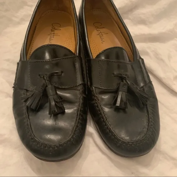 Cole Haan black Leather Career Loafers Shoes 10.5
