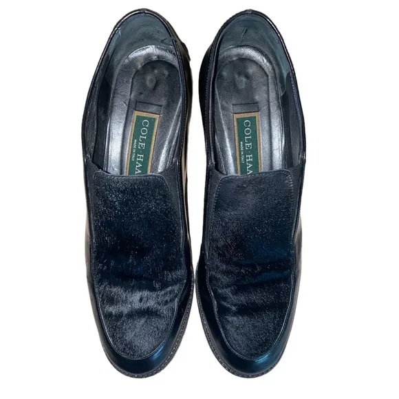 Cole Haan black leather loafers, size 9B