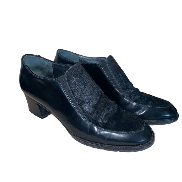 Cole Haan black leather loafers, size 9B