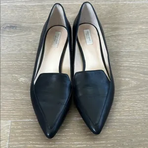 Cole Haan Black Leather Pointed Toe Loafers size 8.5