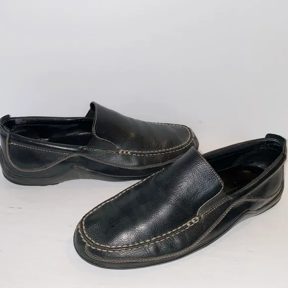 Cole Haan Black Tucker Venetian Leather Driving Loafers 11
