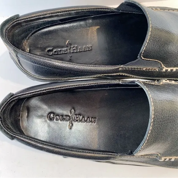 Cole Haan Black Tucker Venetian Leather Driving Loafers 11
