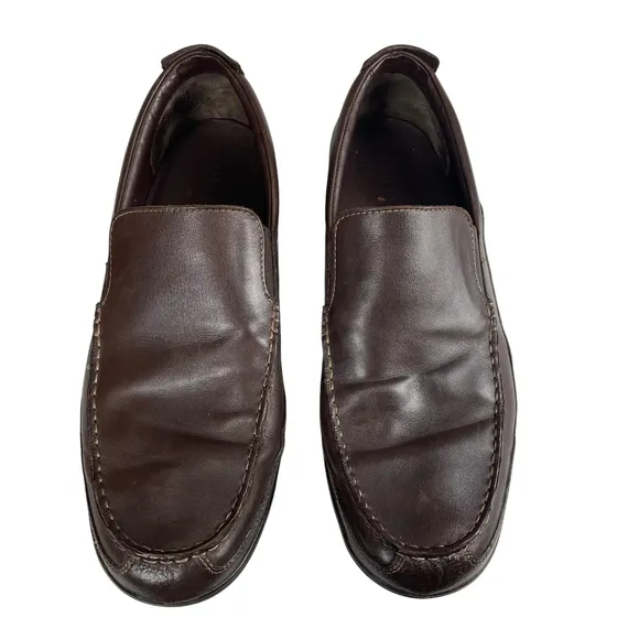 Cole Haan Brown Leather Venetian Loafers Size 14 M Slip-on