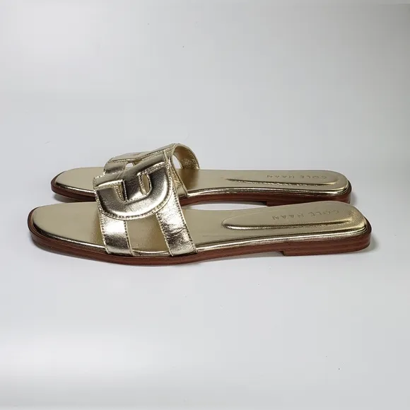 Cole Haan Chrisee Women's Sandal in Metallic Gold Size 8 B