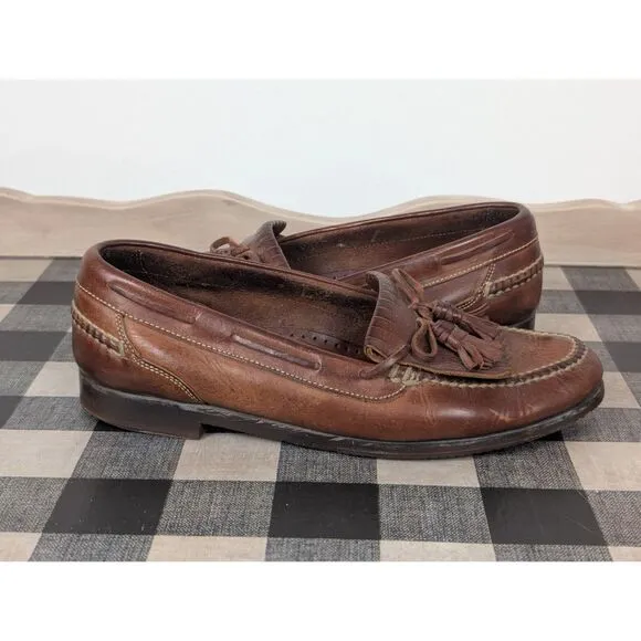Cole Haan Country Kiltie Tassel Leather Loafers Brown Men's Size 9 1/2 M