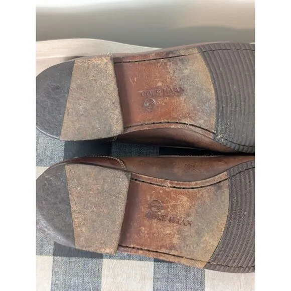 Cole Haan Country Kiltie Tassel Leather Loafers Brown Men's Size 9 1/2 M