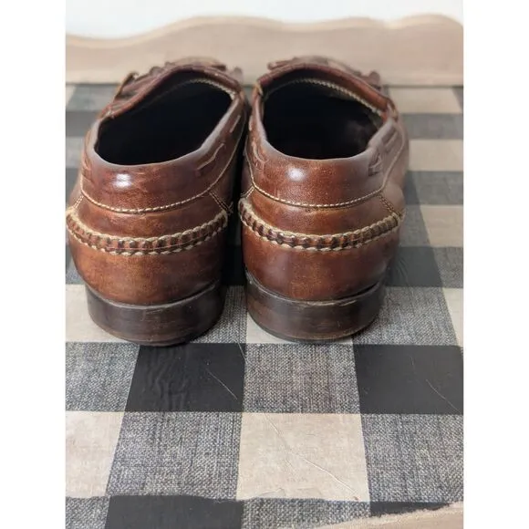 Cole Haan Country Kiltie Tassel Leather Loafers Brown Men's Size 9 1/2 M