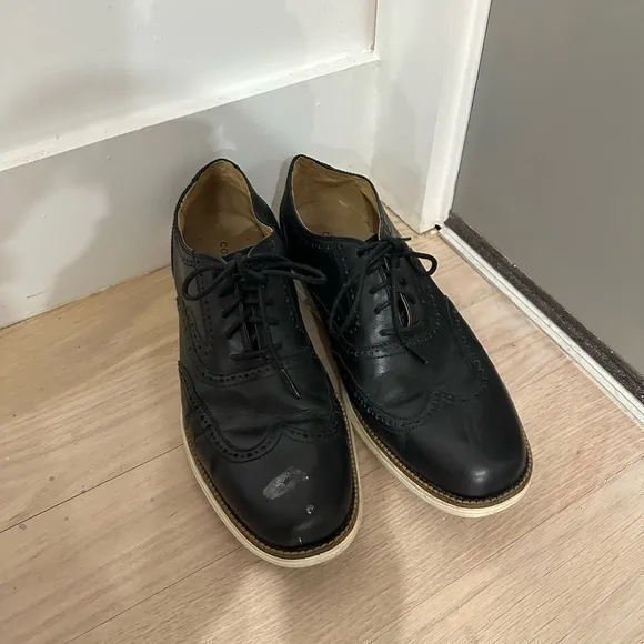 Cole Haan Grand OS Black leather loafers Men 10.5Condition 8/10 with paints