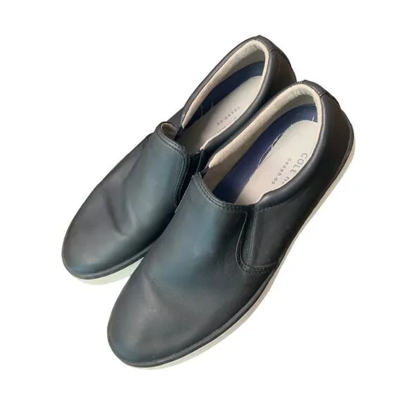 Cole Haan Grand OS Falmouth Slip On Leather Sneakers sz 11 EUC