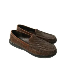 𝅺COLE Haan Leather Basket Weave Loafers Casual Dress Shoes Mens US10 Preowned