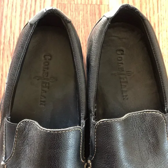 Cole Haan leather loafers, black, size 10