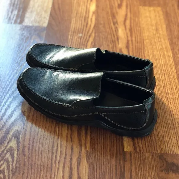 Cole Haan leather loafers, black, size 10