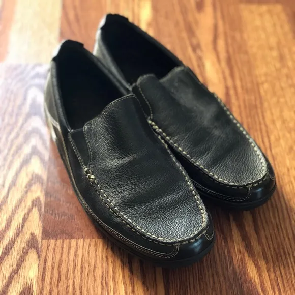 Cole Haan leather loafers, black, size 10