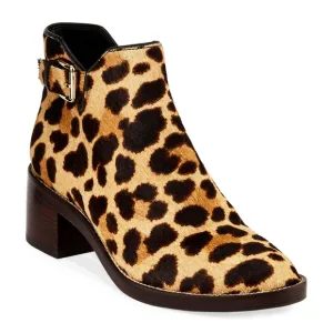 Cole Haan leopard print fur boots