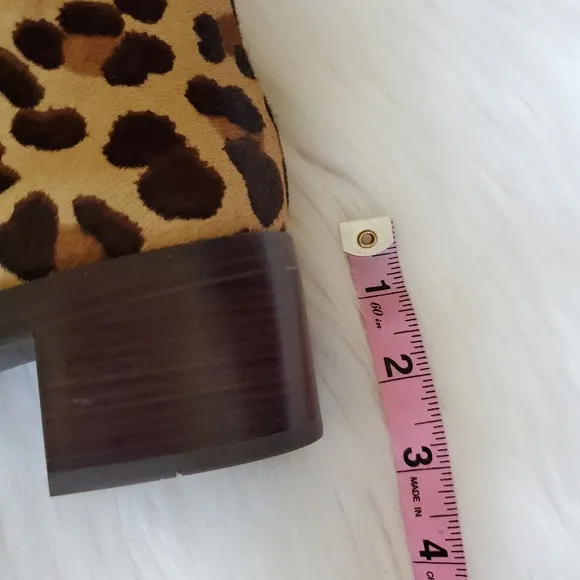 Cole Haan leopard print fur boots