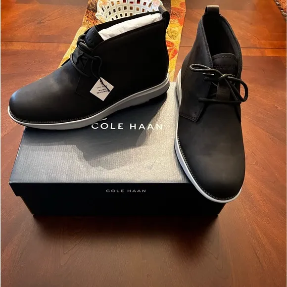 Cole Haan lightweight leather waterproof boots NWT