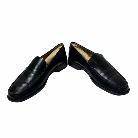 Cole Haan Men Leather Loafers Black Size 8