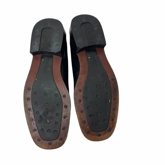 Cole Haan Men Leather Loafers Black Size 8