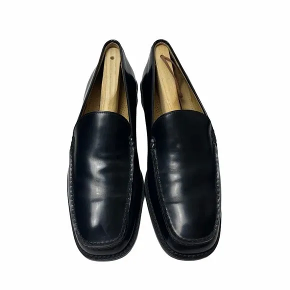 Cole Haan Men Leather Loafers Black Size 8