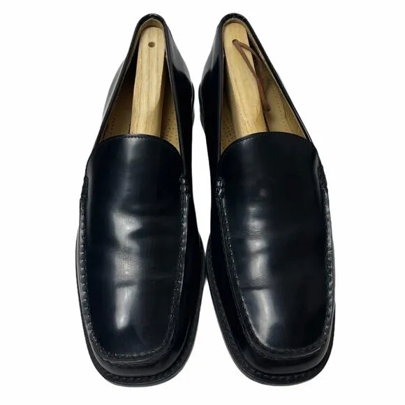 Cole Haan Men Leather Loafers Black Size 8
