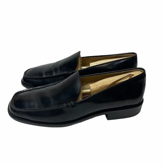 Cole Haan Men Leather Loafers Black Size 8