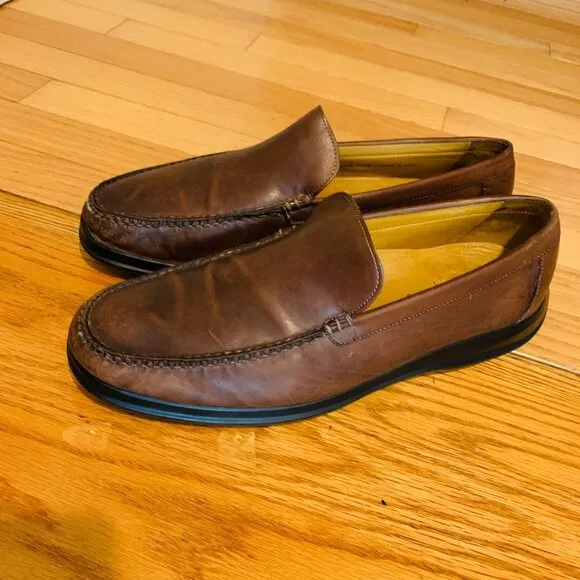 Cole Haan Mens Brown Leather Loafers Size US 10.5 M