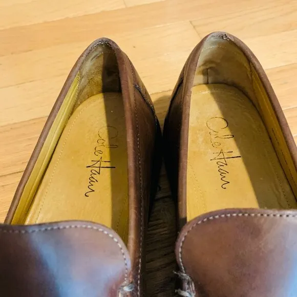 Cole Haan Mens Brown Leather Loafers Size US 10.5 M