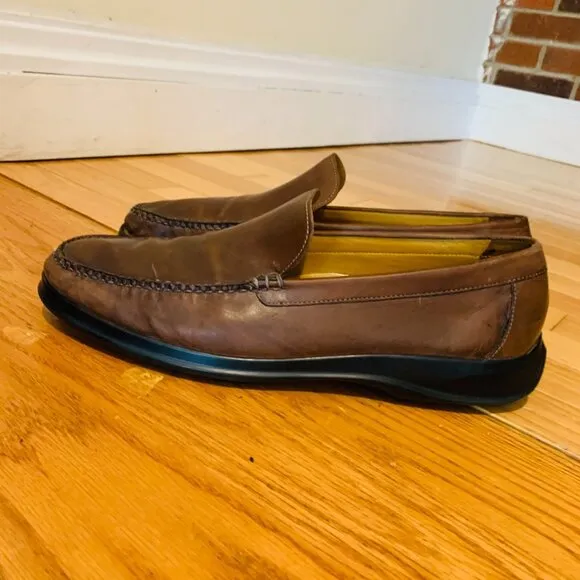 Cole Haan Mens Brown Leather Loafers Size US 10.5 M