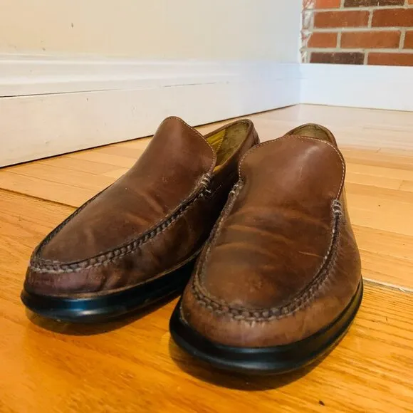 Cole Haan Mens Brown Leather Loafers Size US 10.5 M