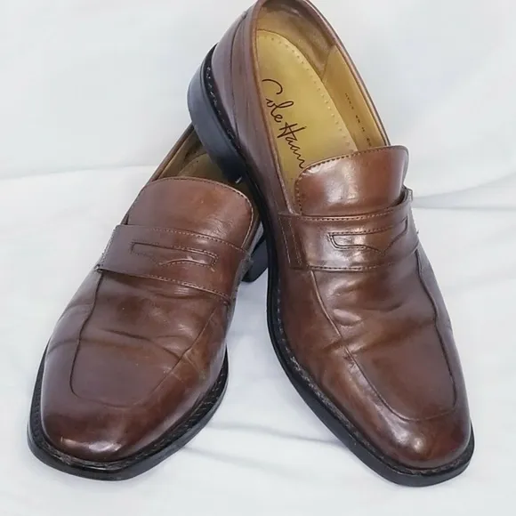 Cole Haan Mens Brown Penny Loafers Size 8.5 Medium