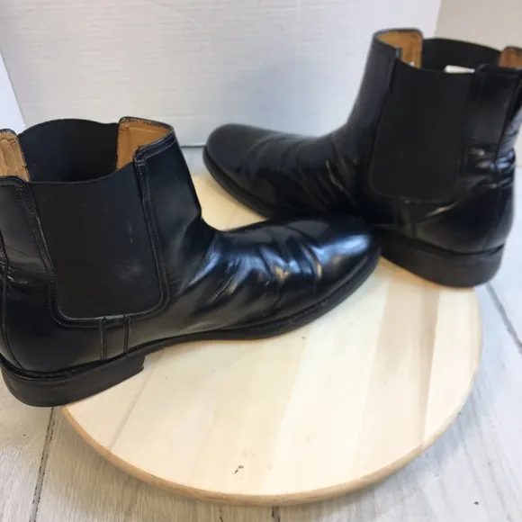 Cole Haan Mens Chelsea Boots Smooth Black Leather C08838 Waterproof Size13 M