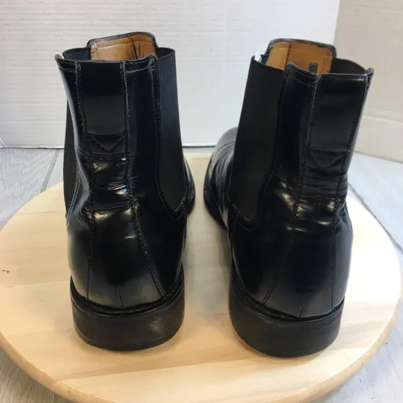 Cole Haan Mens Chelsea Boots Smooth Black Leather C08838 Waterproof Size13 M