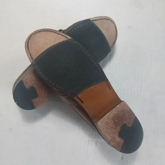 Cole Haan Men's Leather Loafers with Buckle and Strap Accents. Size 8.5M